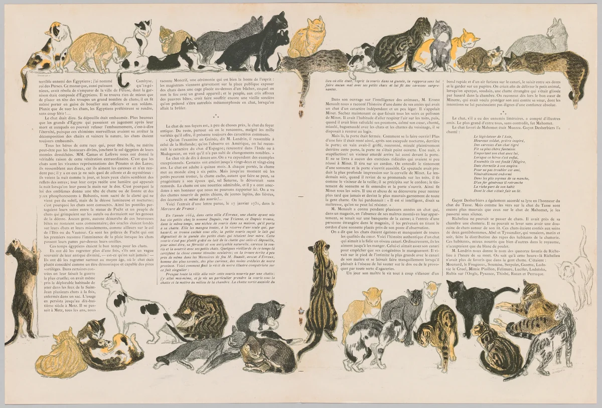 On Cats by Jacques Dalbray by Théophile Alexandre Steinlen, print, 1901