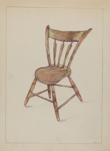 Kitchen Chair by Rosa Burger, index of american design, 1935