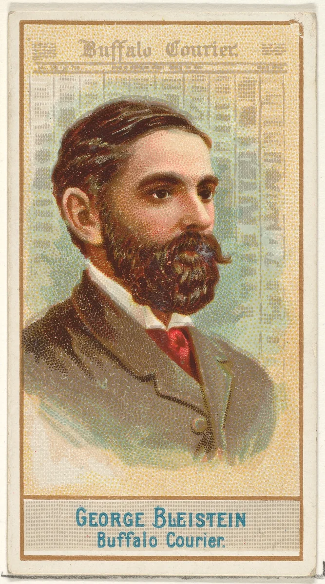 George Bleistein, Buffalo Courier, from the American Editors series (N1) for Allen & Ginter Cigarettes Brands by Allen & Ginter, print, 1887