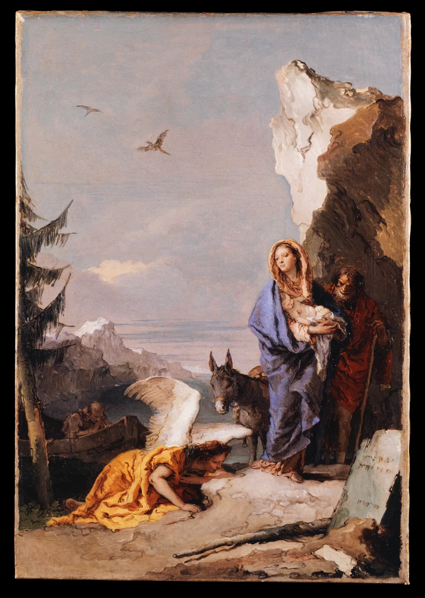 The Flight into Egypt by Giovanni Battista Tiepolo, painting, 1767-1770