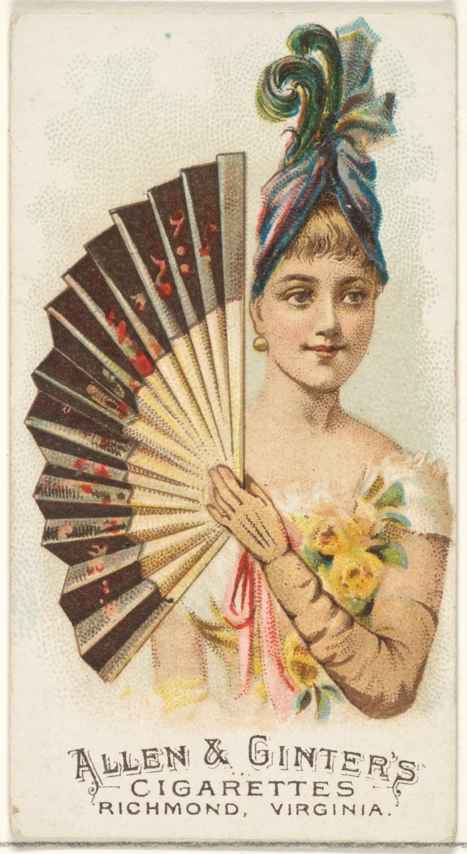 Plate 28, from the Fans of the Period series (N7) for Allen & Ginter Cigarettes Brands by Allen & Ginter, print, 1889