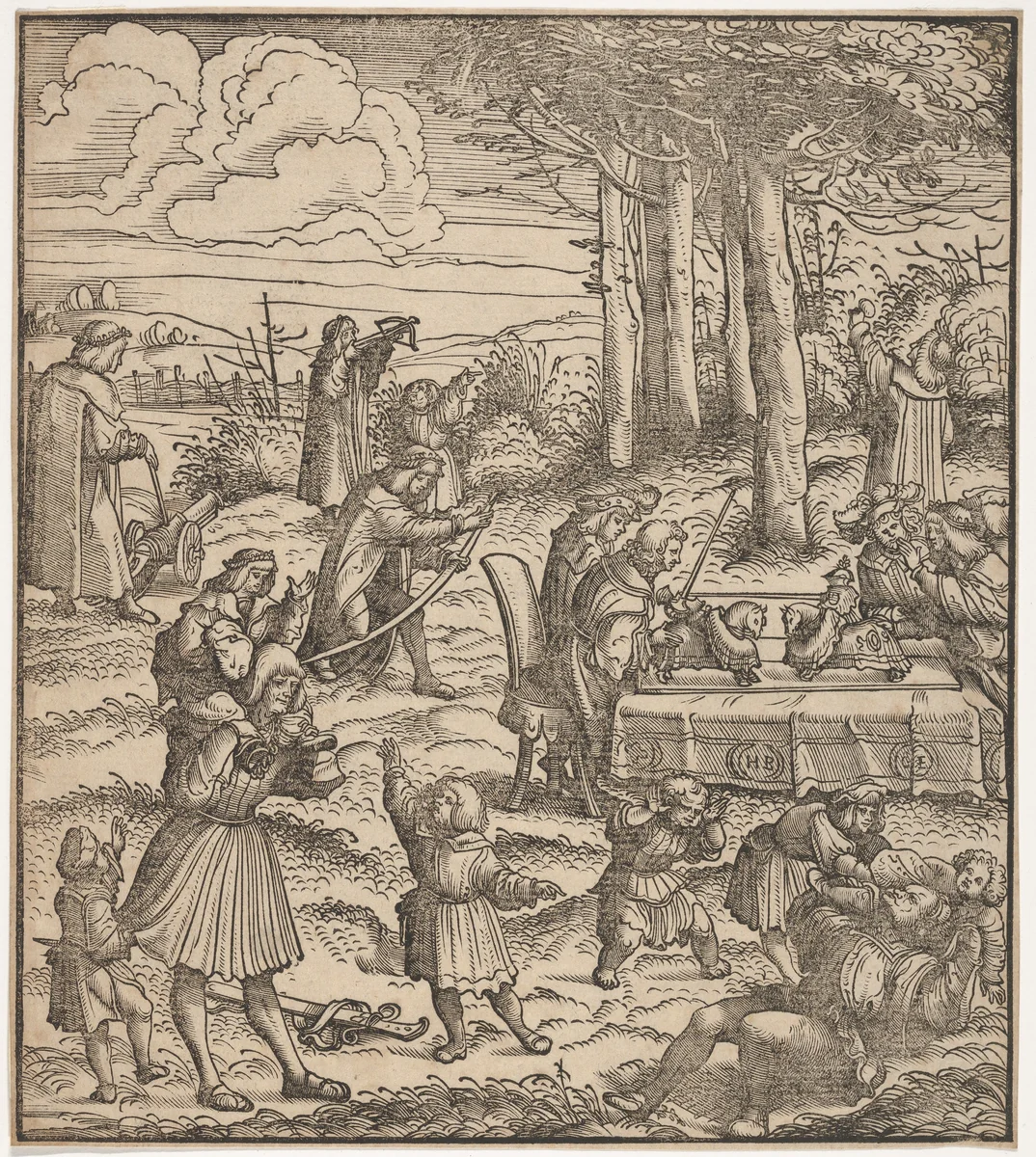 The White King as Child Playing with Other Children, from Der Weisskunig by Hans Burgkmair, print, 1775-1800