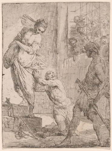 The Martyrdom of St. John the Baptist by Carlo Saraceni, print, 1600-1620