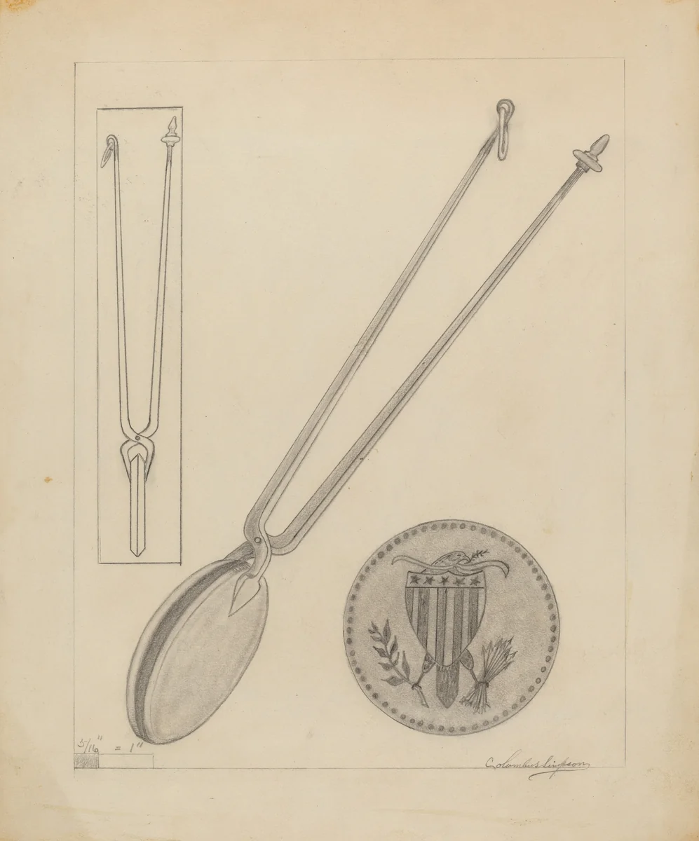 Wafer Iron by Columbus Simpson, index of american design, 1936
