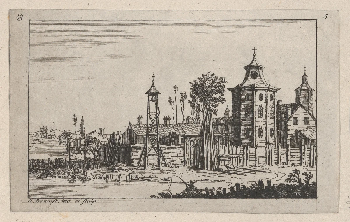 View of a Church by Antoine Benoist, print, 1736-1770