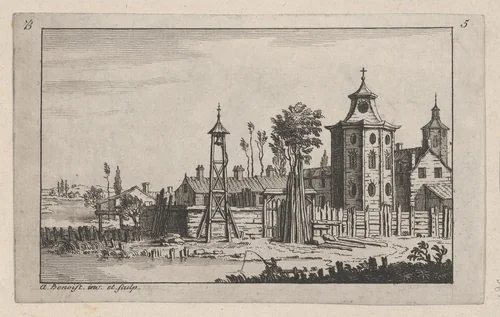 View of a Church by Antoine Benoist, print, 1736-1770