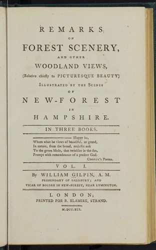 Remarks on forest scenery, and other woodland views, (relative chiefly to picturesque beauty) : Illustrated by the scenes of New-Forest in Hampshire by William Gilpin, artwork, 1791