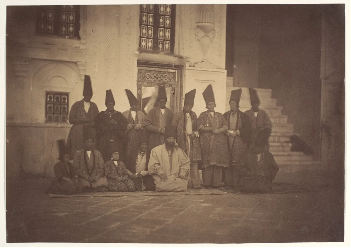 [In the Mosque of the Damegan/The Eunuchs] by Luigi Pesce, photograph, 1850-1859