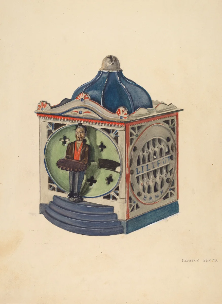 Toy Bank by Florian Rokita, index of american design, 1937
