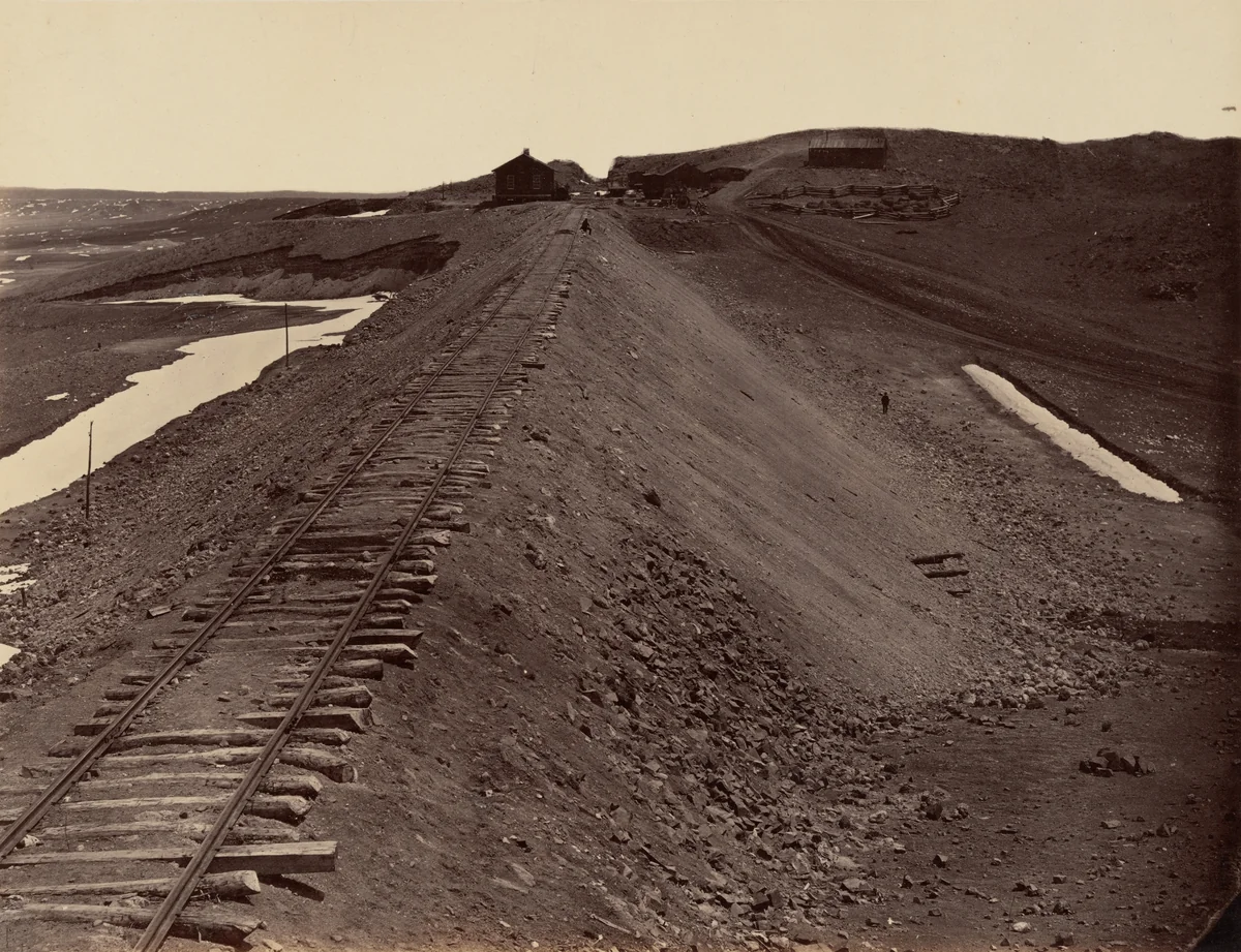 Plate 2. Granite Canon, from the Water Tank by Andrew Joseph Russell, photograph, 1869