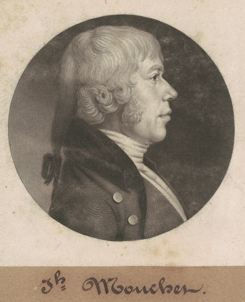 Joseph Mouchet by Charles B. J. Févret de Saint-Mémin, print, 1802