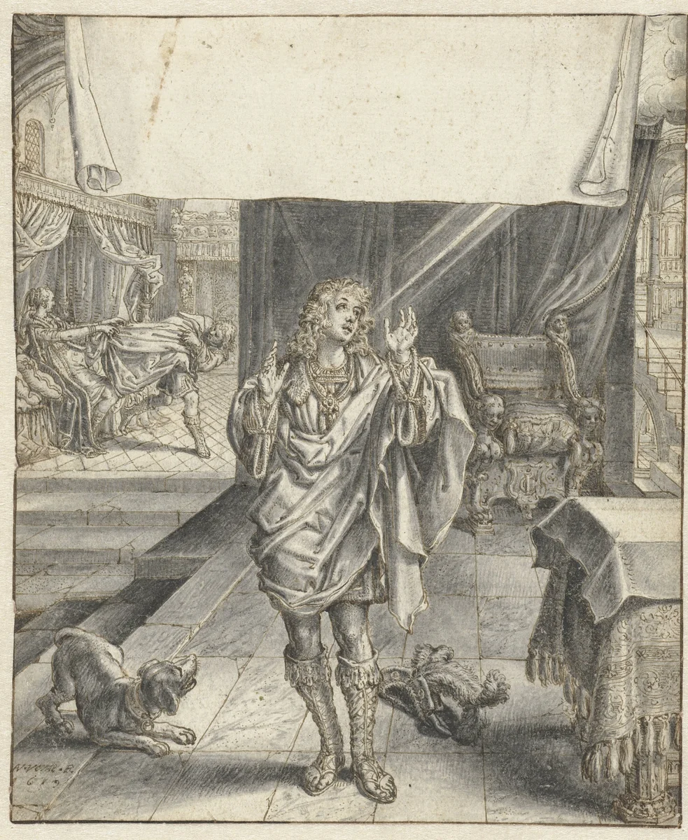Frontispiece Design for Jacob Cats, Self-Strijt by Adriaen Pietersz van de Venne, drawing, 1619