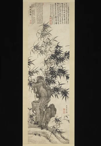 Windblown bamboo by Xia Chang, painting, 1450-1470