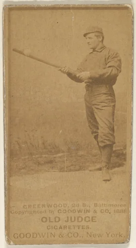 Greenwood, 2nd Base, Baltimore Orioles, from the Old Judge series (N172) for Old Judge Cigarettes by Goodwin & Company, photograph, 1888