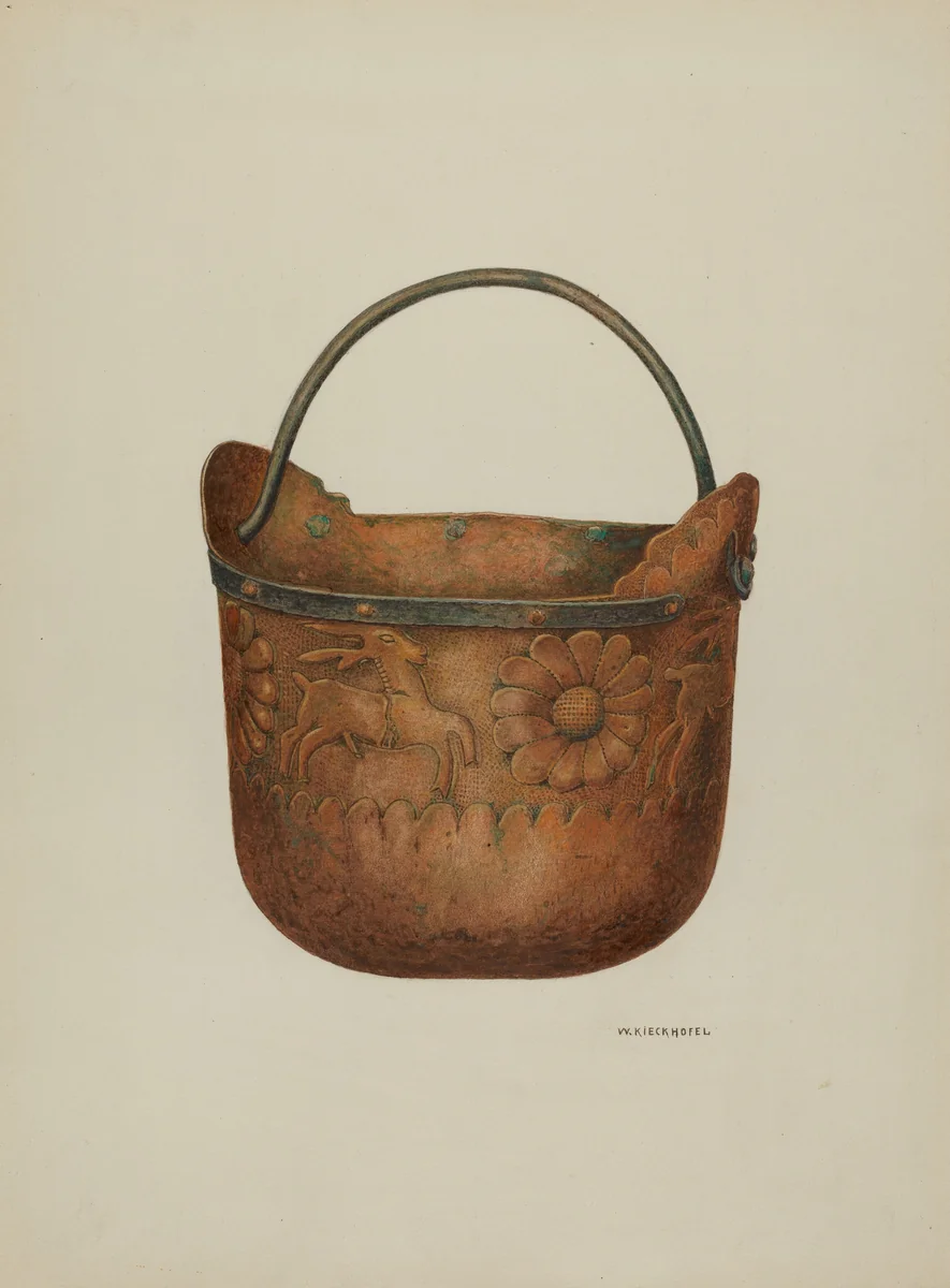 Bucket by William Kieckhofel, index of american design, 1940
