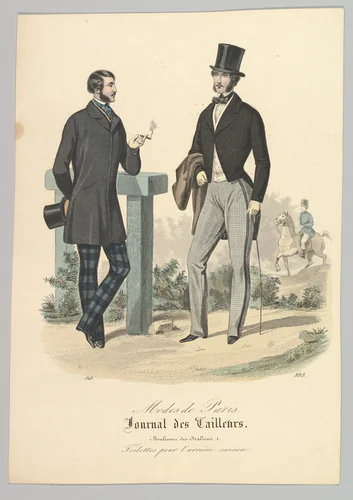 888 from Modes de Paris, Journal des Tailleurs by anonymous, print, 1848