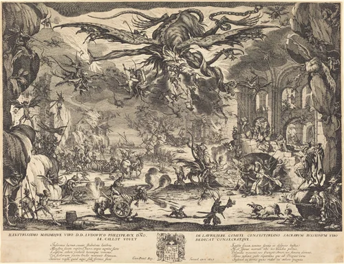 The Temptation of Saint Anthony [second version] by Jacques Callot, print, 1635