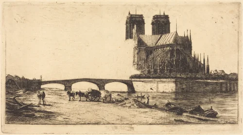 L'abside de Notre-Dame de Paris (The Apse ofthe Cathedral of Notre-Dame, Paris) by Charles Meryon, print, 1854