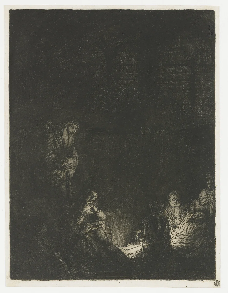 The Entombment by Rembrandt van Rijn, print, 1654
