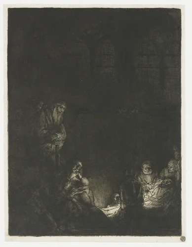 The Entombment by Rembrandt van Rijn, print, 1654