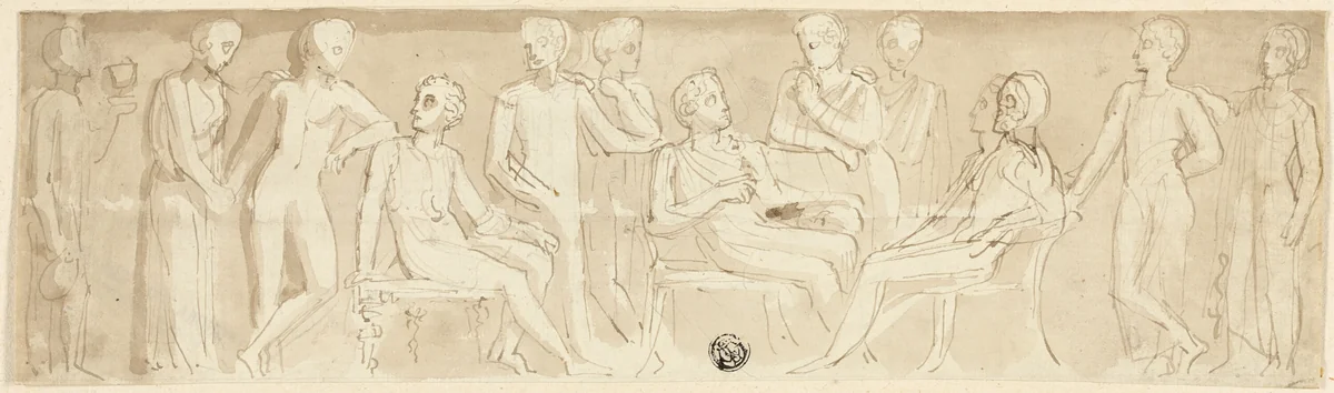Frieze Design in Classical Manner by Thomas Stothard, drawing, 1795-1805