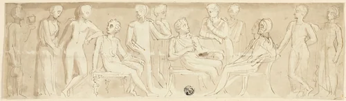 Frieze Design in Classical Manner by Thomas Stothard, drawing, 1795-1805