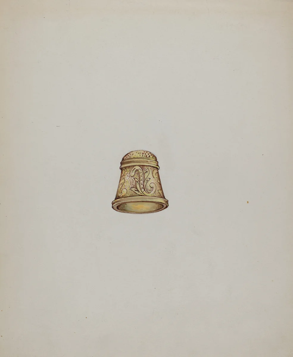 Gold Thimble by George Seideneck, index of american design, 1937