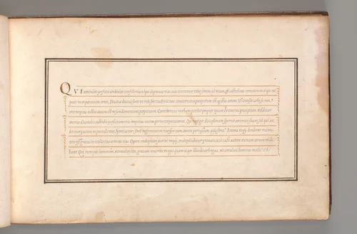 Calligraphic Exercise in Latin (Cursive Script) by anonymous, book, 1600-1625