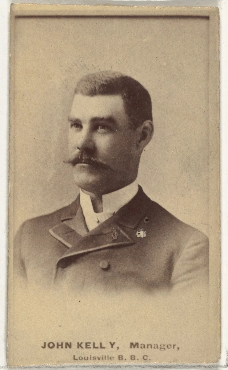 John O. "Kick" Kelly, Manager, Louisville Colonels, from the Old Judge series (N172) for Old Judge Cigarettes by Goodwin & Company, photograph, 1887-1890
