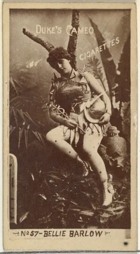 Card Number 57, Billie Barlow, from the Actors and Actresses series (N145-4) issued by Duke Sons & Co. to promote Cameo Cigarettes by W. Duke, Sons & Co., photograph, 1880-1889