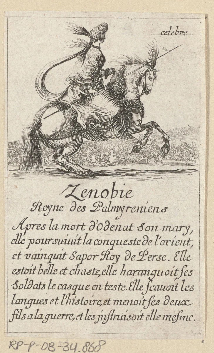 Zenobia by Stefano della Bella, print, 1620-1664