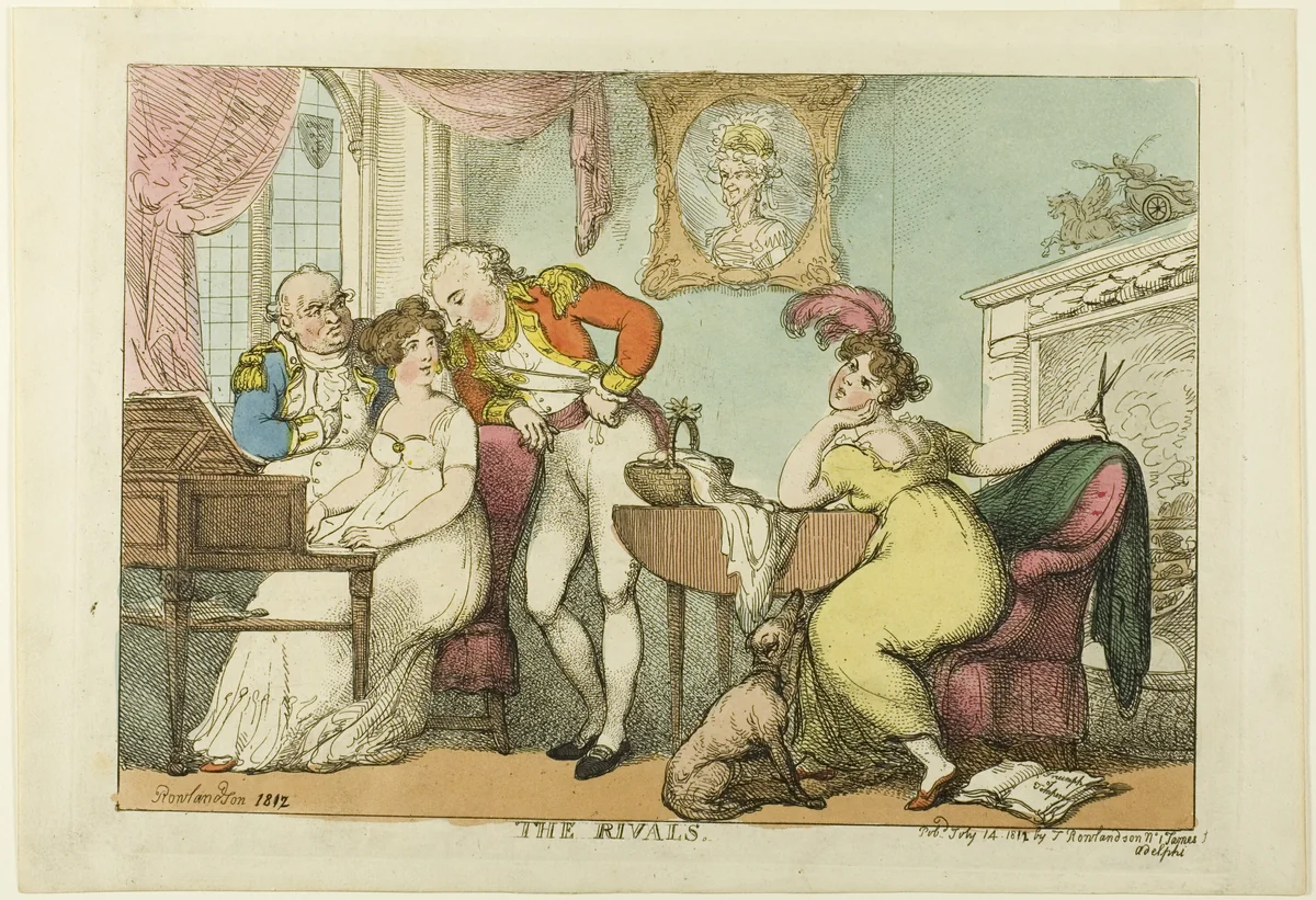 The Rivals by Thomas Rowlandson, print, 1812