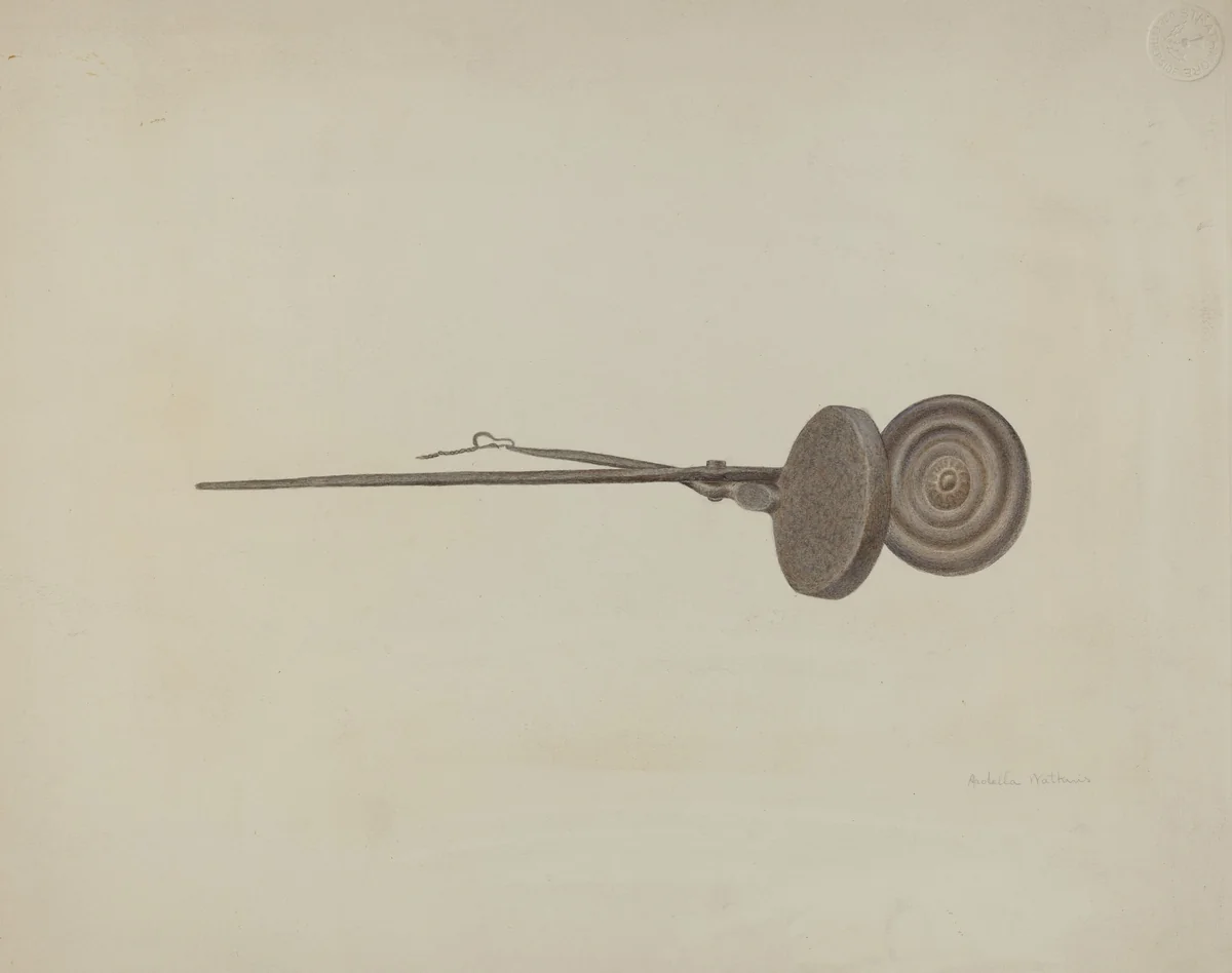 Waffle Iron by Ardella Watkins, index of american design, 1935-1942