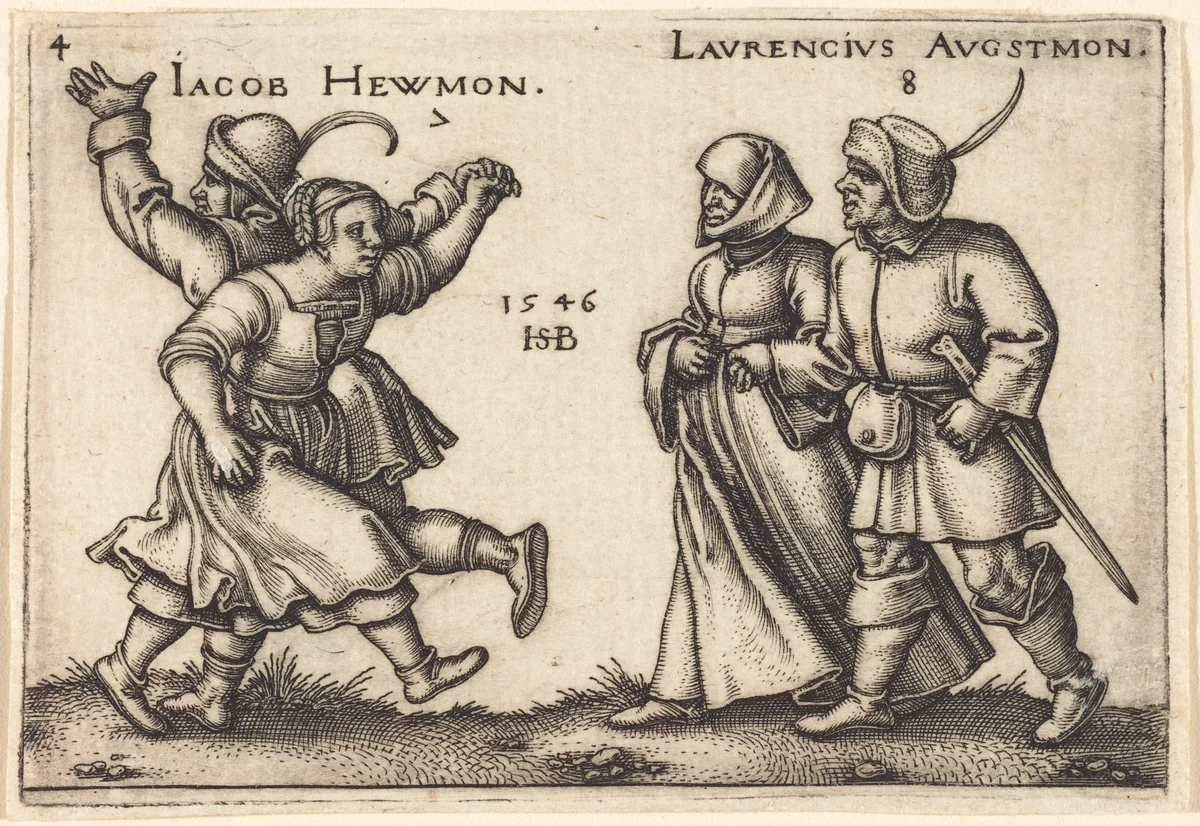 July and August by Sebald Beham, print, 1546