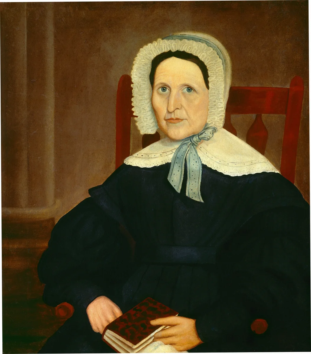 Woman in Red Arrowback Chair by American 19th Century, painting, 1836-1840