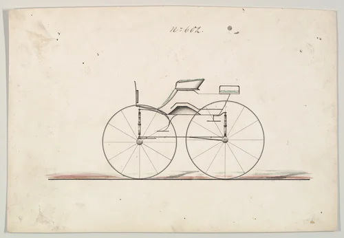 Dog Cart Wagon #602 by Brewster & Co., drawing, 1860-1870
