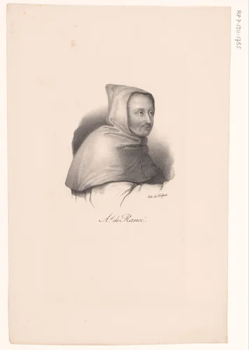 Portret van Armand-Jean le Bouthillier de Rancé by anonymous, print, 1818-1842