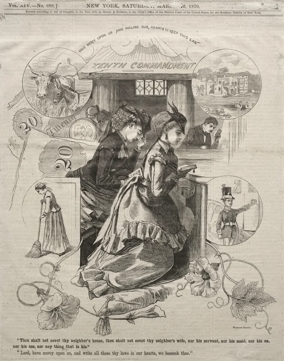 Tenth Commandment by Winslow Homer, print, 1870