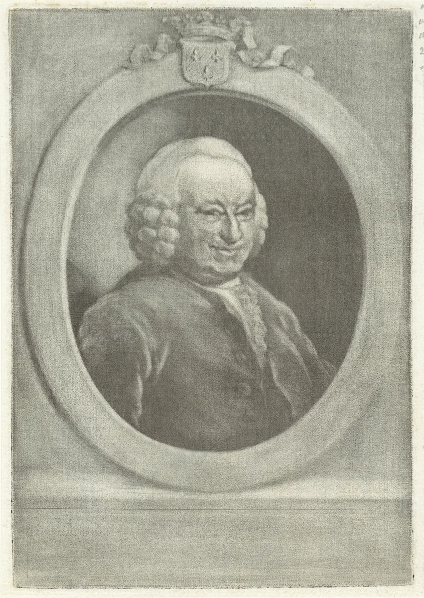 Portret van Johan Hudde Dedel by Aert Schouman, print, 1778