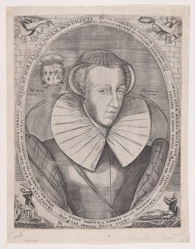 Mary, Queen of Scots by Pieter Maes, print, 1587