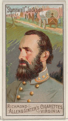 "Stonewall" Jackson, from the Great Generals series (N15) for Allen & Ginter Cigarettes Brands by Allen & Ginter, print, 1888