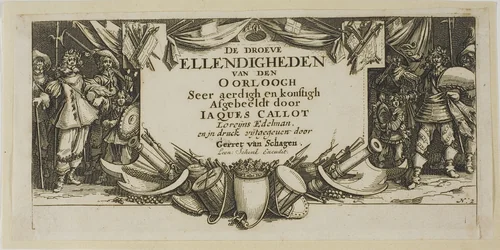 Frontispiece, from The Large Miseries of War by Gerrit Lucasz van Schagen, print, 1612-1635