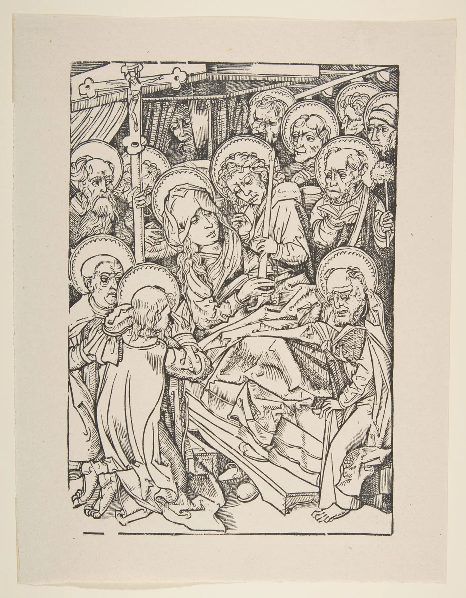 The Death of the Virgin by anonymous, print, 1400-1499