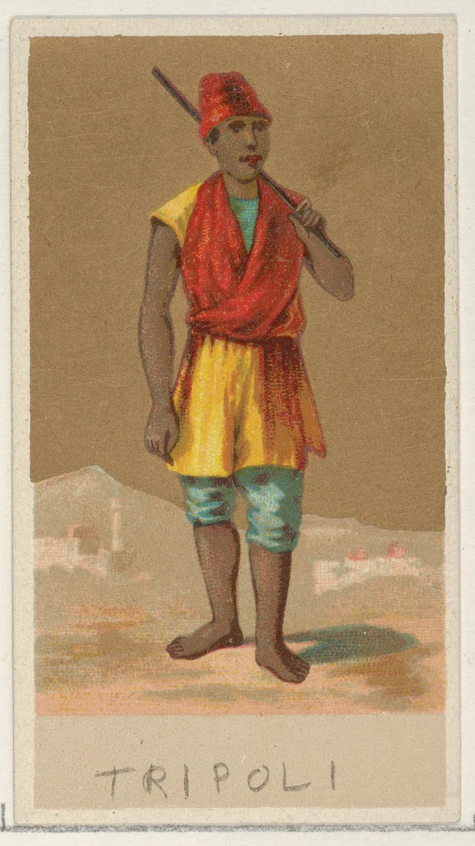Tripoli, from the Natives in Costume series (N16), Teofani Issue, for Allen & Ginter Cigarettes Brands by Allen & Ginter, print, 1886-1900