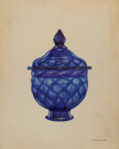 Sugar Bowl with Cover by Arthur Zaidenberg, index of american design, 1936