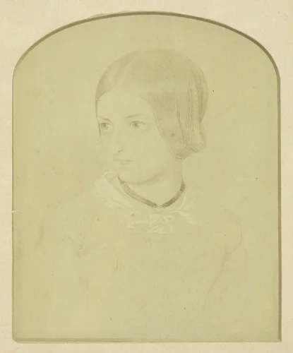 Drawing of Mrs. Craik by Benjamin Mulock, photograph, 1840-1870