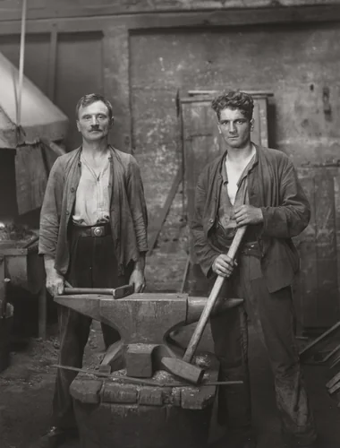 Blacksmiths by August Sander, photograph, 1926