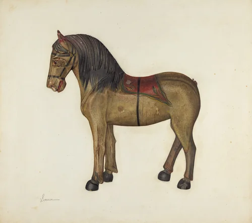Toy Horse by Selma Sandler, index of american design, 1935-1942