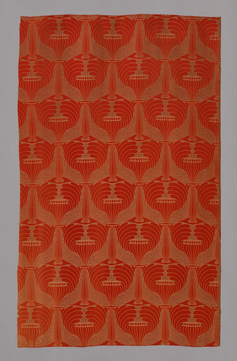 Mohnköpfe (Poppyheads) (Dress or Furnishing Fabric) by Koloman Moser, textile, 1900