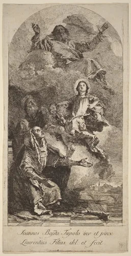 The Vision of Saint Anne by Lorenzo Baldissera Tiepolo, print, 1736-1776
